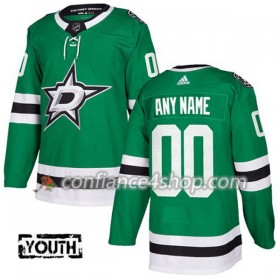 Adidas Maillot de Hockey Dallas Stars Personnaliser 2017-2018 Kelly Vert Authentic - Enfant